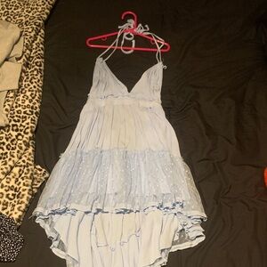 Light Blue Tiered Dress